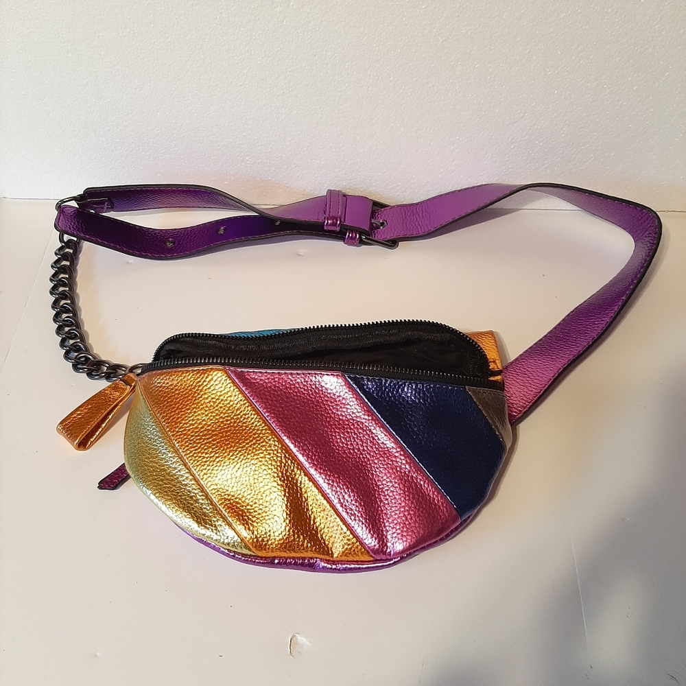 🔥3AM Forever Mulyicolor Metallic Leather Fanny Pack - Picture 2 of 6
